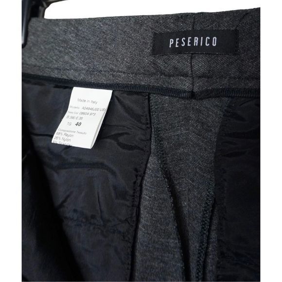 Peserico Straight Leg Rayon Blend Dress Pants Women's IT 40 US 4 Gray Made in It - Picture 5 of 7
